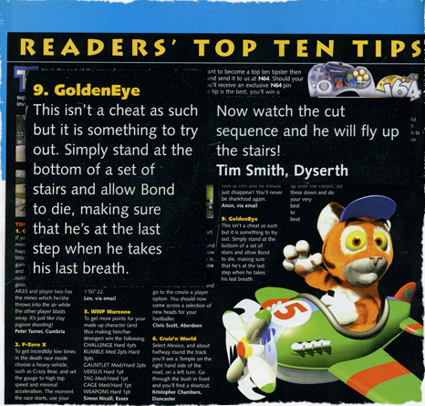 GoldenEye Racing cheat