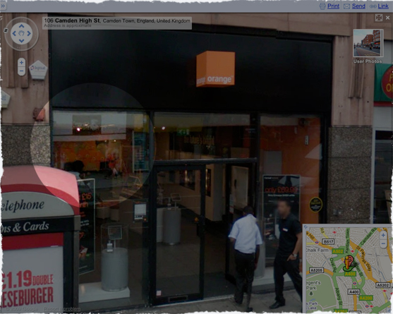 Orange on Google Street View